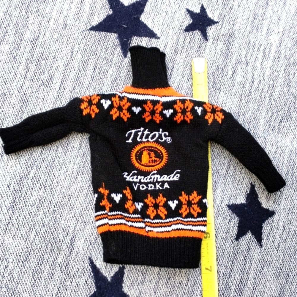 Tito's Vodka Bottle Sweater black knit - cute and collectible!